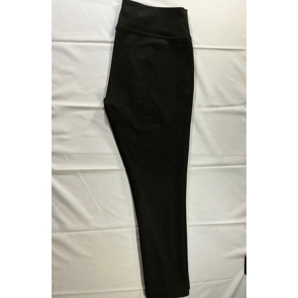 Andrew Marc Womens Black Faux Suede Pull On Leggings Seamed Front Size Large - Picture 6 of 6